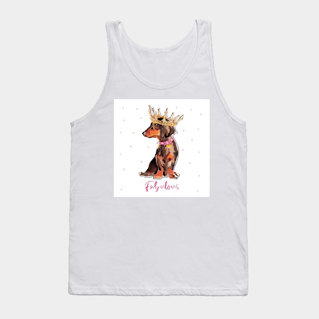 Fabulous dachshund Tank Top by Leamini20